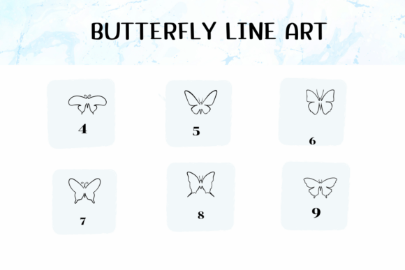 Thumbnail 4 of Butterfly Line Art Font