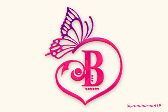 Preview of Butterfly Love Monogram Font
