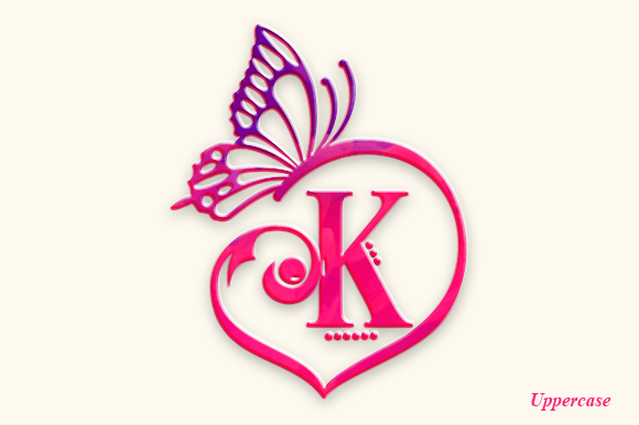 Thumbnail 4 of Butterfly Love Monogram Font