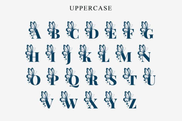 Thumbnail 4 of Butterfly Monogra Font