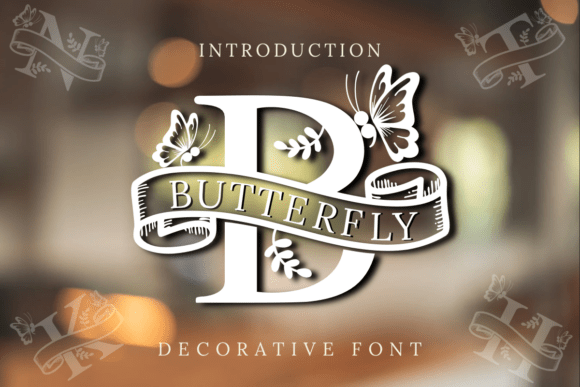 Preview of Butterfly Monogram Font