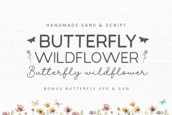 Preview of Butterfly Wildflower Font
