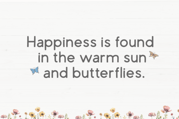 Thumbnail 2 of Butterfly Wildflower Font