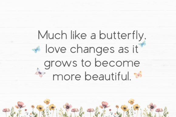 Thumbnail 3 of Butterfly Wildflower Font