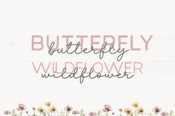Thumbnail 4 of Butterfly Wildflower Font