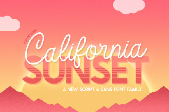 Preview of California Sunset Font
