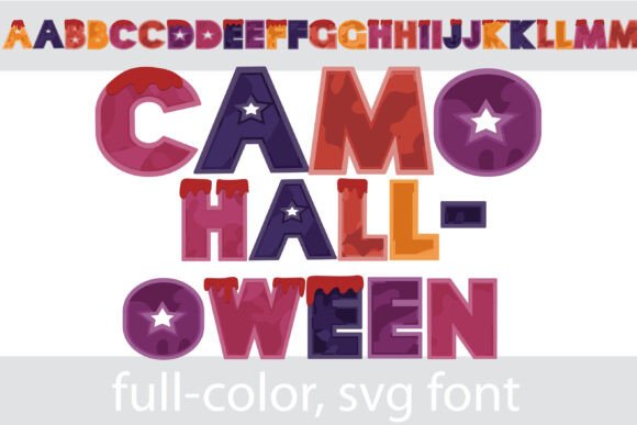 Preview of Camo Halloween Font