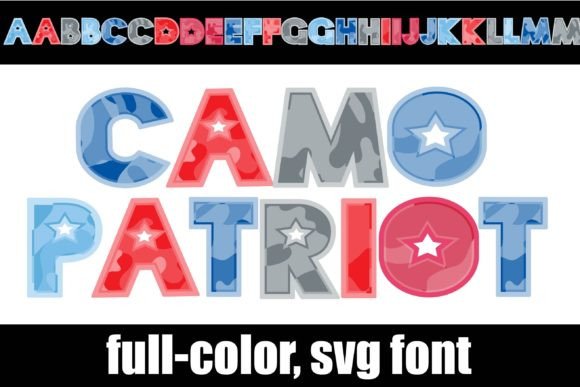 Preview of Camo Patriot Font