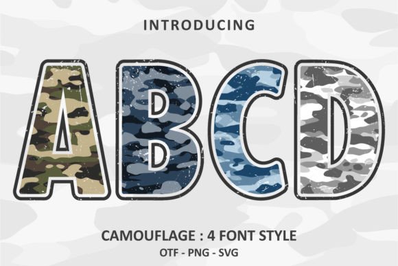 Preview of Camouflage Font