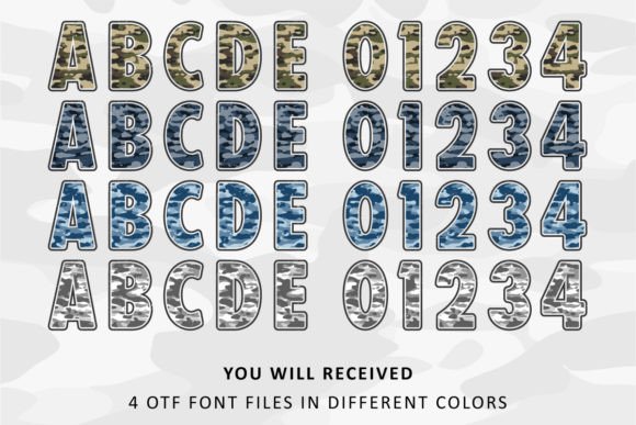 Thumbnail 2 of Camouflage Font