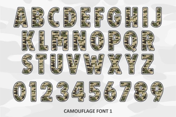 Thumbnail 4 of Camouflage Font