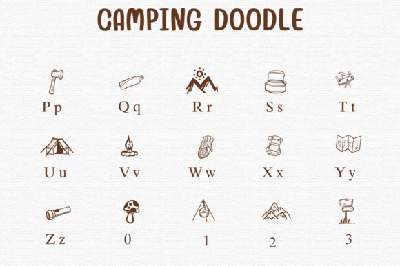 Thumbnail 3 of Camping Doodle Font