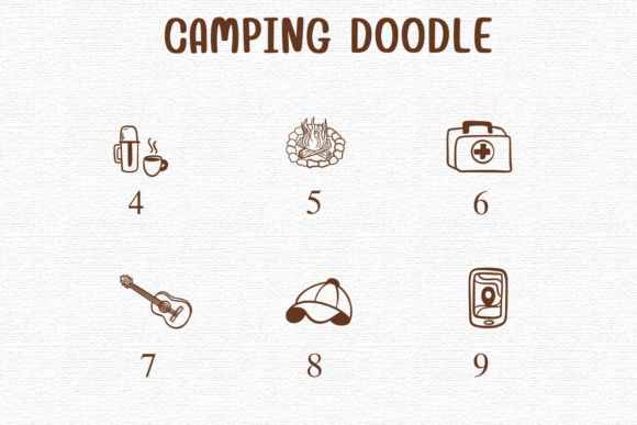 Thumbnail 4 of Camping Doodle Font