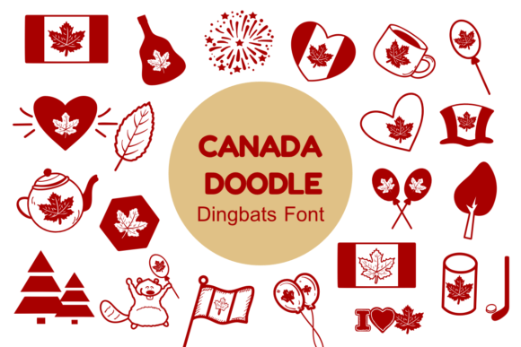 Preview of Canada Doodle Font