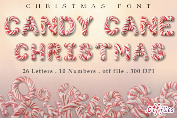 Preview of Candy Cane Christmas Font