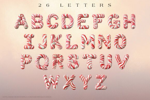 Thumbnail 2 of Candy Cane Christmas Font