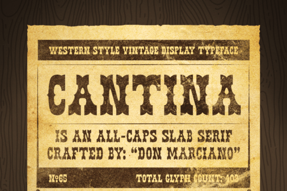 Preview of Cantina Font