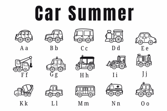 Thumbnail 2 of Car Doodle Font