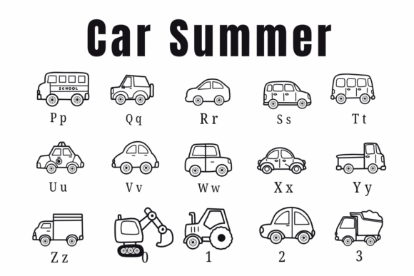 Thumbnail 3 of Car Doodle Font