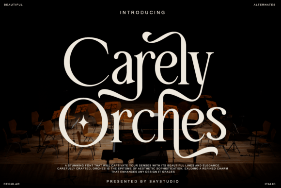 Preview of Carely Orches Font