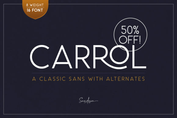 Preview of Carrol Family Font