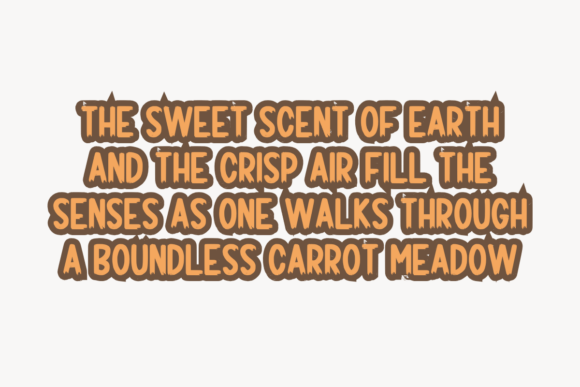 Thumbnail 3 of Carrot Meadow Font