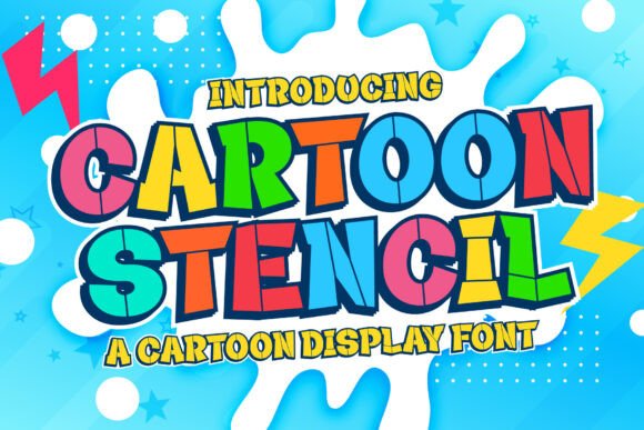 Preview of Cartoon Stencil Font