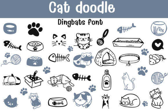 Preview of Cat Doodle Font