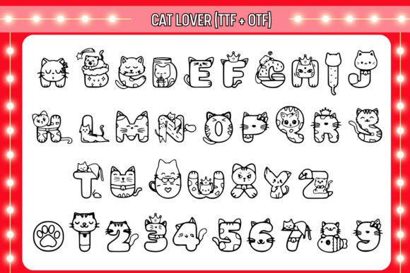 Thumbnail 2 of Cat Lover Font