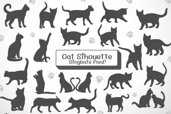 Preview of Cat Sihouette Font