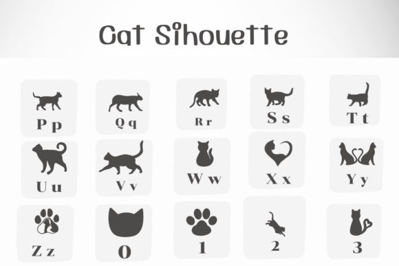 Thumbnail 3 of Cat Sihouette Font