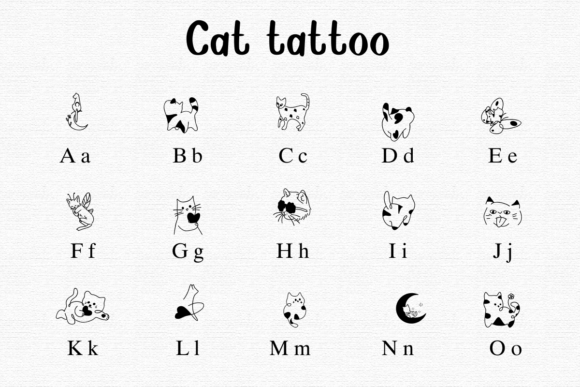 Thumbnail 2 of Cat Tattoo Font
