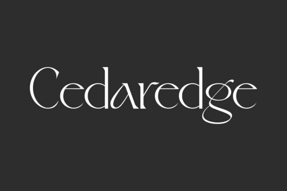 Preview of Cedaredge Font
