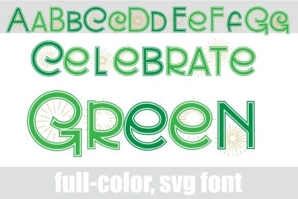 Preview of Celebrate Green Font