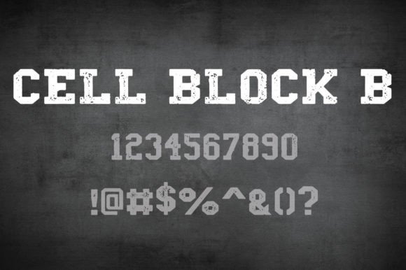 Thumbnail 4 of Cell Block B Font