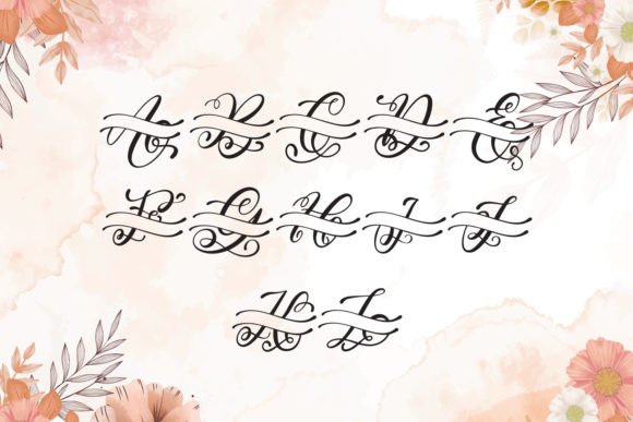 Thumbnail 4 of Cella Monogram Font