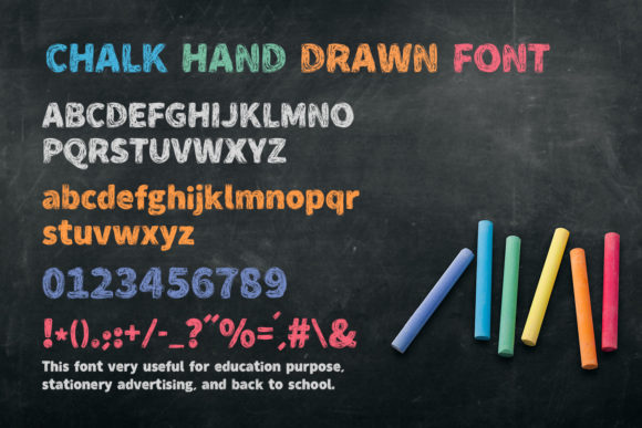 Preview of Chalk Hand Drawn Font
