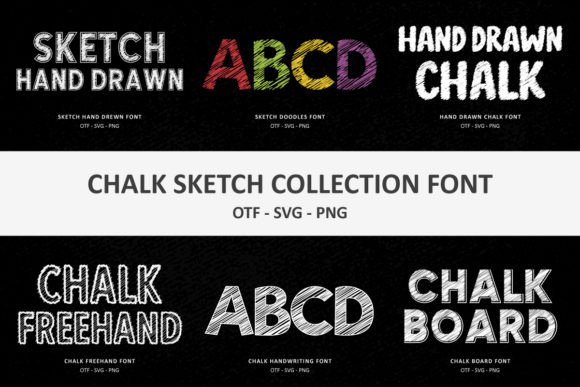 Preview of Chalk Sketch Collection Font