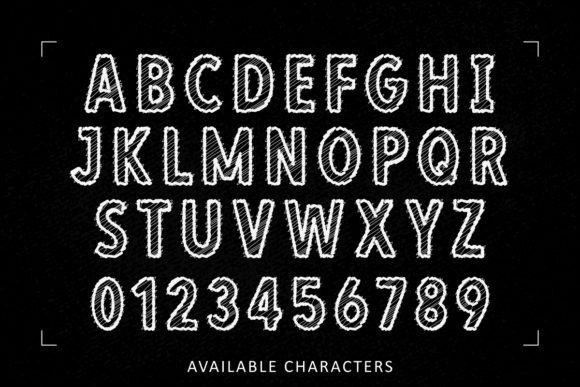Thumbnail 4 of Chalk Sketch Collection Font