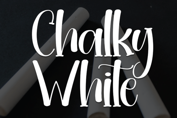 Main preview of Chalky White Font