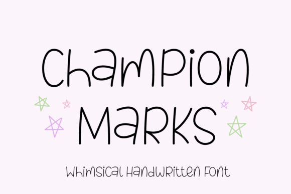 Preview of Champion Marks Font