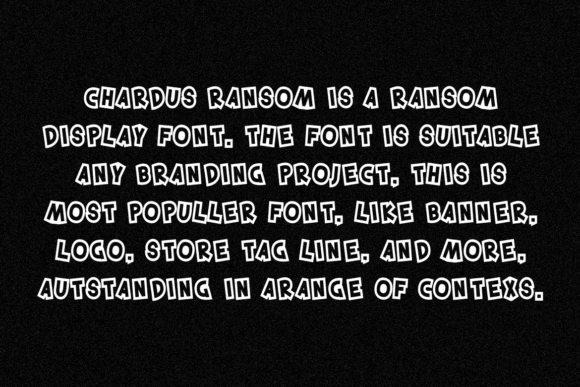 Thumbnail 4 of Chardus Ransom Font