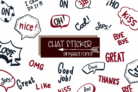Preview of Chat Sticker Font