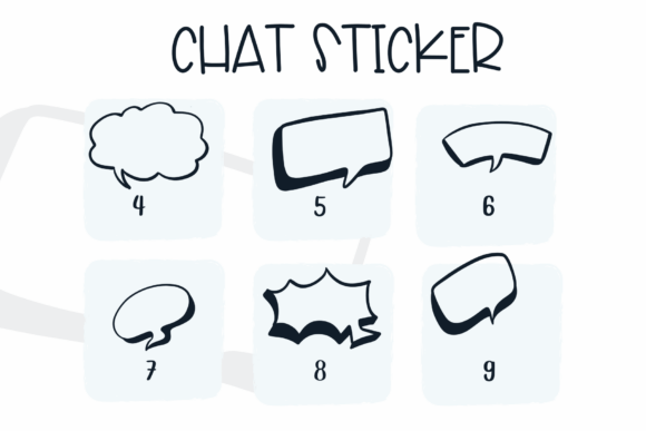 Thumbnail 4 of Chat Sticker Font