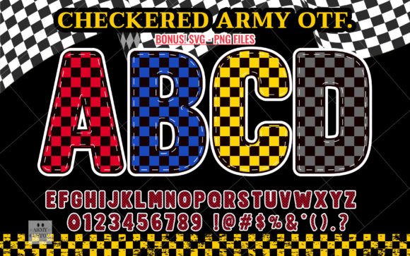 Preview of Checkered Army Font