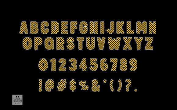 Thumbnail 2 of Checkered Army Font