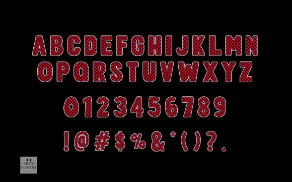 Thumbnail 3 of Checkered Army Font