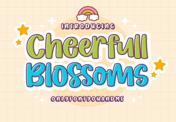 Preview of Cheerfull Blossoms Font