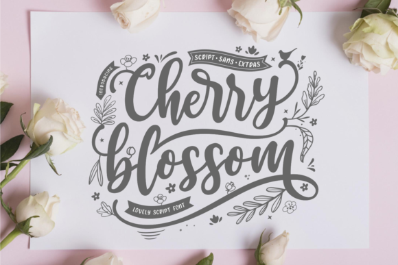 Preview of Cherry Blossom Font Font