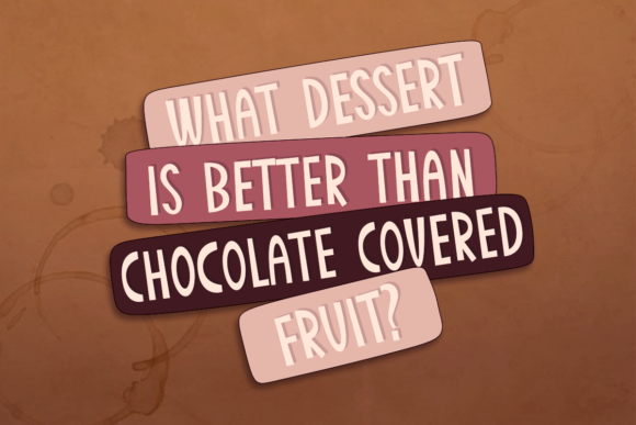 Thumbnail 3 of Chocolate Dipped Strawberry Font
